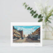 Model-T Ford Carsとのメイン通りの表示 ポストカード (スタンド正面)