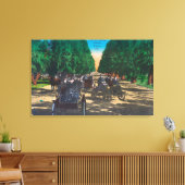 Model-T Fords on Kearney AvenueFresno, CA キャンバスプリント (インサイチュ (リビング))