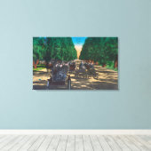 Model-T Fords on Kearney AvenueFresno, CA キャンバスプリント (インサイチュ (ウッドフロア))