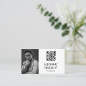 Modèle de carte de visite Portrait & QR Code 名刺 (スタンド正面)
