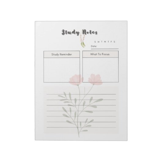 Modèle de planificateur d'étude quotidien ultime ノートパッド (回転)