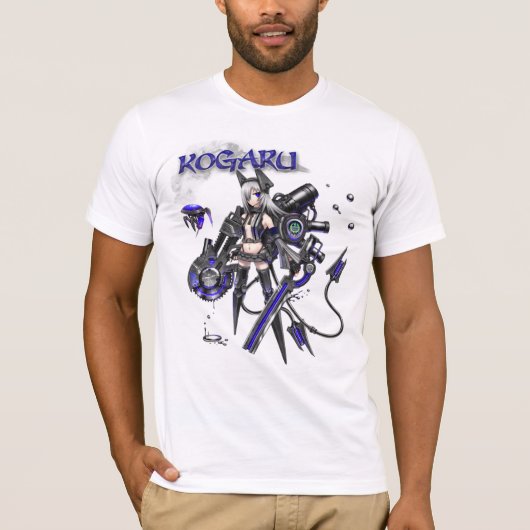 Modele KOGARU robote darkblue Tシャツ (正面)