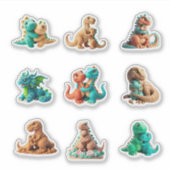 modeling clay collection dinosaures シール (正面)