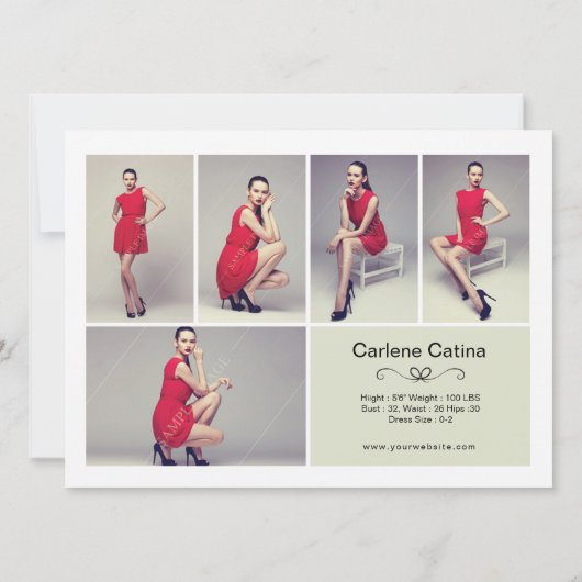 Modeling Compカード 招待状 (裏面)