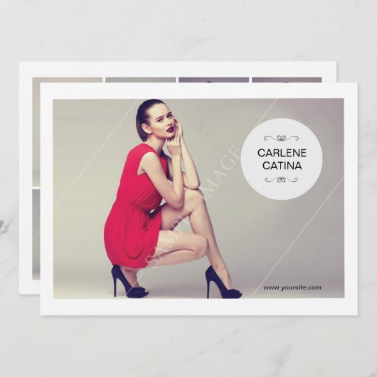 Modeling Compカード 招待状 (正面/裏面)