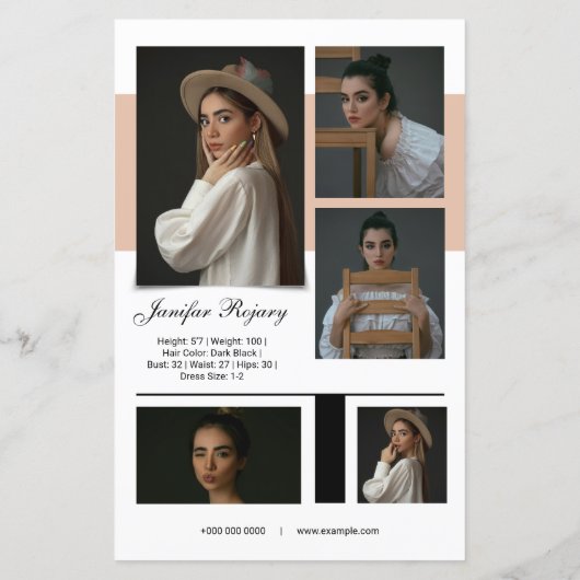 Modeling Comp Cardテンプレート (裏面)