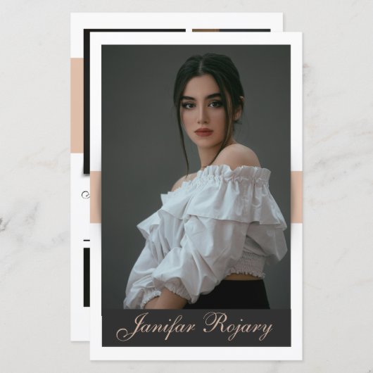 Modeling Comp Cardテンプレート (正面/裏面)