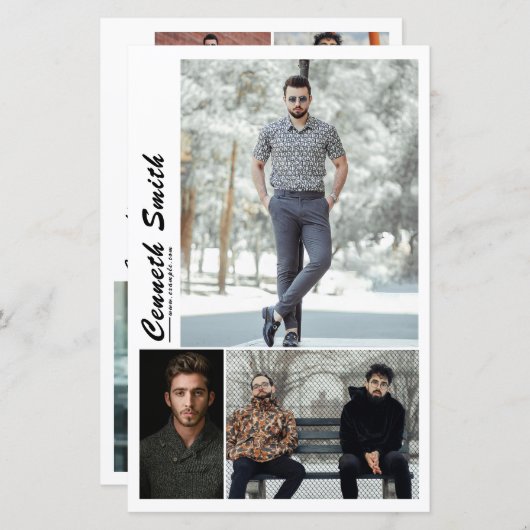 Modeling Comp Cardテンプレート (正面/裏面)