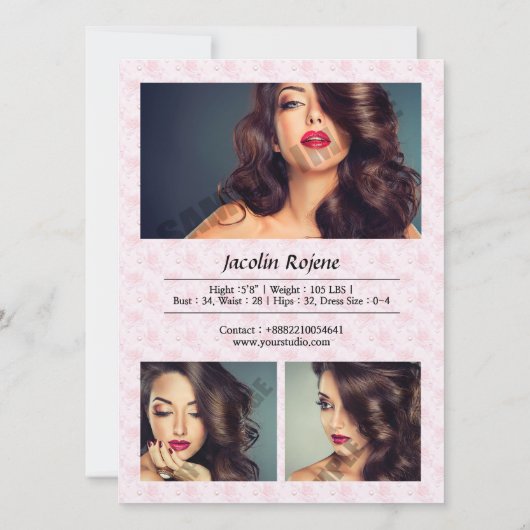 Modeling Comp Card (裏面)