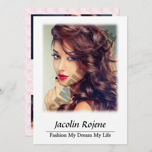 Modeling Comp Card (正面/裏面)