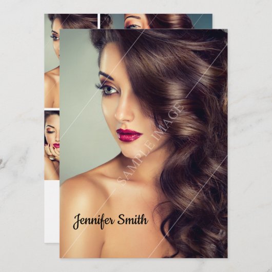 Modeling Comp Card 招待状 (正面/裏面)