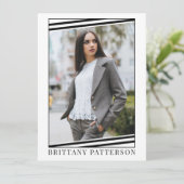 Modeling Comp Card | 2枚の写真2面5.5x7.5 招待状 (スタンド正面)