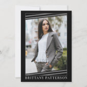 Modeling Comp Card | 2枚の写真2面5x7 招待状 (正面)