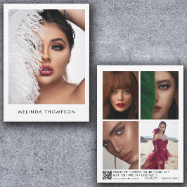 Modeling Comp Card 5フォトQRコード