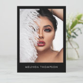 Modeling Comp Card 5 Photo QR Code Composite Black (スタンド正面)