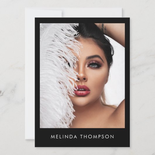 Modeling Comp Card 5 Photo QR Code Composite Black (正面)