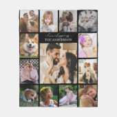 ModelnファミリーPHOTOコラージュ13写真とパーソナル フリースブランケット (正面)