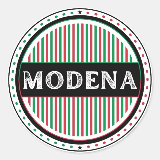 Modena City Pride Emblem – Italian Identity ラウンドシール (正面)
