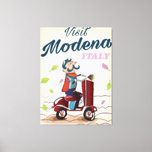 Modena Italy Scooter旅行ポスター キャンバスプリント