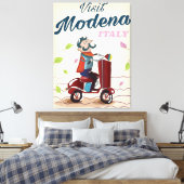 Modena Italy Scooter旅行ポスター キャンバスプリント (インサイチュ (寝室))