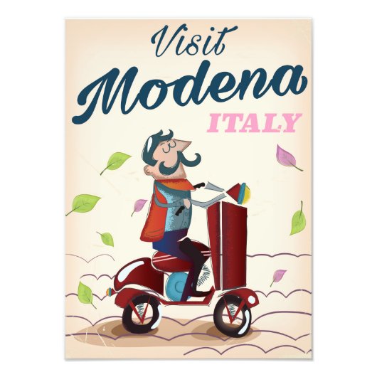 Modena Italy Scooter旅行ポスター フォトプリント (正面)