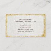 Moderの金ゴールドのパイナップルエレガントなリネンイベントの計画 名刺 (裏面)