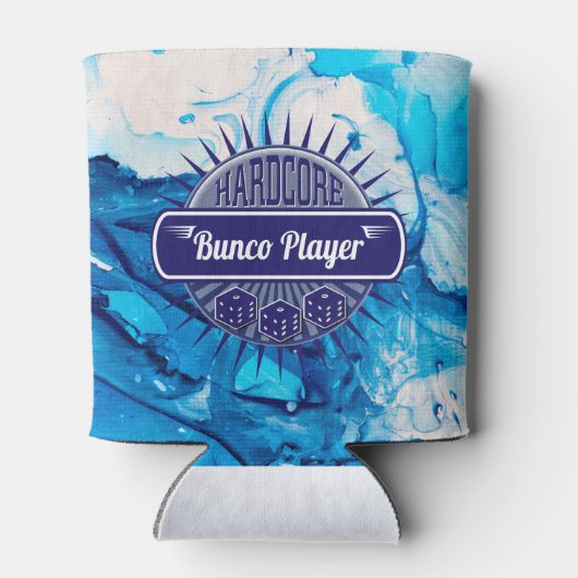 Moderの青い渦巻のBuncoの幸運なサイコロのクーラー 缶クーラー (裏面)