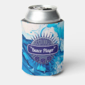 Moderの青い渦巻のBuncoの幸運なサイコロのクーラー 缶クーラー (缶裏面)