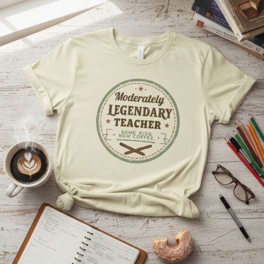 Moderately Legendary Teacher — Funny Teacher Tシャツ