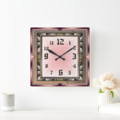 Modern スクエア壁時計 (ホーム)