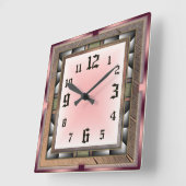 Modern スクエア壁時計 (傾斜)