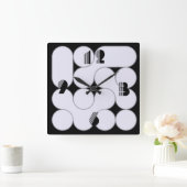 Modern スクエア壁時計 (ホーム)