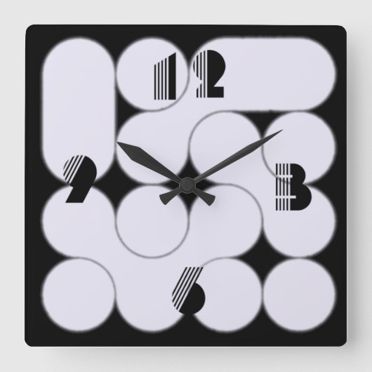 Modern スクエア壁時計 (正面)