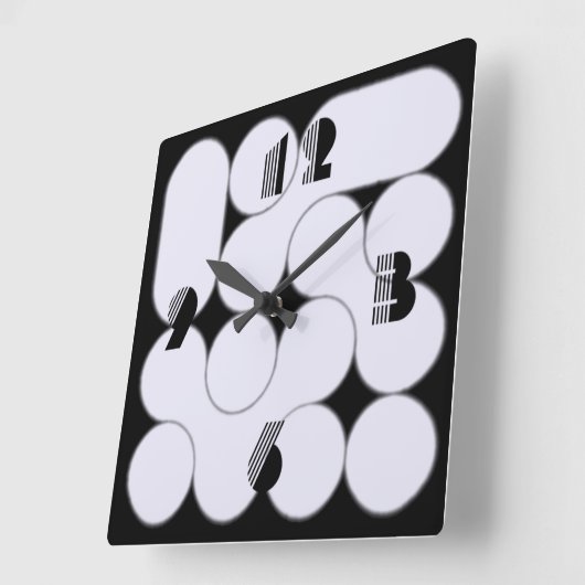 Modern スクエア壁時計 (傾斜)