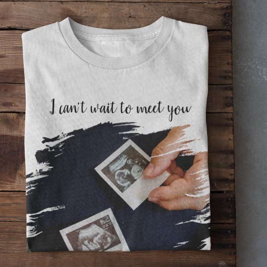 Modern パパに会いたい | 超音波エコー写真 tシャツ