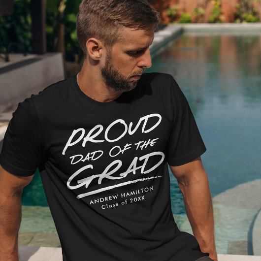 Modern 卒業生の自慢のパパ tシャツ