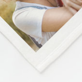 Modern 10 Photo Collage Family Name Quote White フリースブランケット (角)