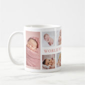 Modern 10 Photo Collage Pink World's Best Grandma コーヒーマグカップ (左)