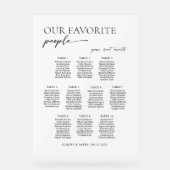 Modern 10 Tables Welcome Seating Chart アクリルサイン (正面)