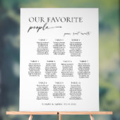 Modern 10 Tables Welcome Seating Chart アクリルサイン (ニュートラル)