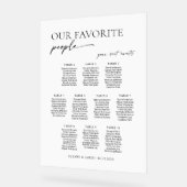 Modern 10 Tables Welcome Seating Chart アクリルサイン (傾斜)