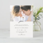 Modern 10th Wedding Anniversary with Photo  招待状 (スタンド正面)