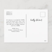 Modern 12 Photo Collage What A Year シーズンポストカード (裏面)