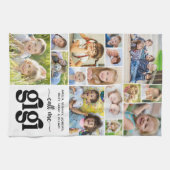 Modern 15 Photo Collage Names Call Me Gigi キッチンタオル (横)