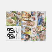 Modern 15 Photo Collage Names Call Me Gigi フリースブランケット (正面(横))