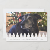 Modern 1-Photo Collage Customizable Christmas Card シーズンカード (正面)