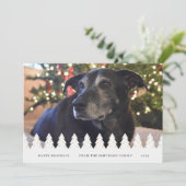 Modern 1-Photo Collage Customizable Christmas Card シーズンカード (スタンド正面)