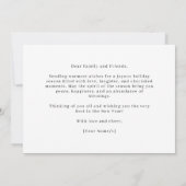 Modern 1-Photo Collage Customizable Christmas Card シーズンカード (裏面)