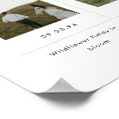 Modern 1st Anniversary 12 Photo Custom Couple ポスター (角)