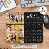 Modern 2023 Calendar 6 Photo Collage Personalized マウスパッド